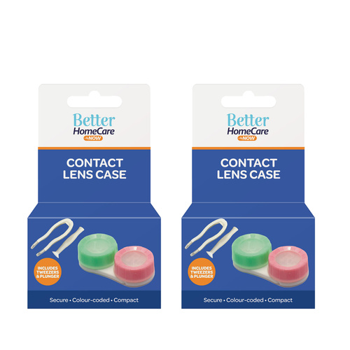 Better Home Care Now Contact Lens Case with Tweezers and Picker 2 Pack