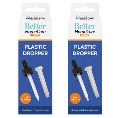 Better Home Care Now Plastic Eye Dropper 2 Pack Accurate Pipette