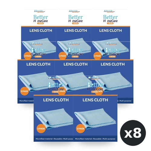 Better HomeCare Now Lens Cloth 13 x 13cm 2pc Bundle of 8