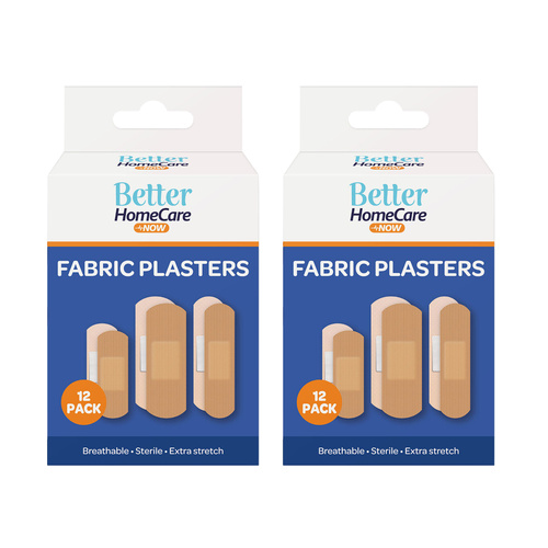 Better Home Care Now Breathable Sterile Fabric Plasters 12pc x 2 24 Pack