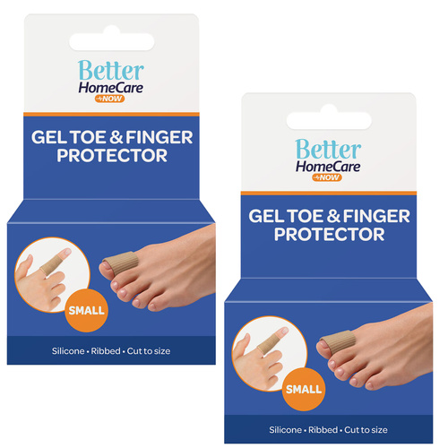 Better Home Care Now Small Gel Toe Cap Ribbed Fabric Silicone Tube Strip 15.5 x 2cm x 2