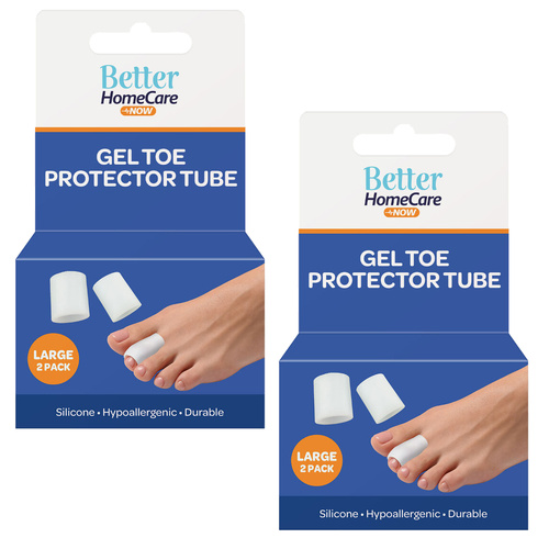Better Home Care Now Large Gel Toe Cap Silicone Tube Pack of 2 3.5 by 3.5 cm