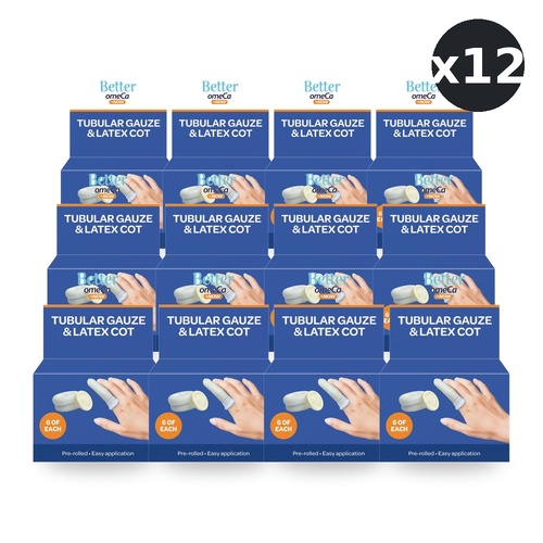 Better HomeCare Now 4 x Tubular Gauze & Rubber Finger Cots Pack of 12