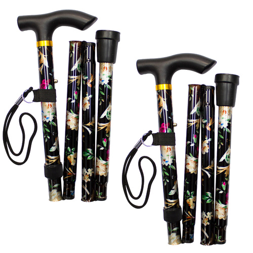 Better Home Care Now Folding Adjustable Walking Stick 33 to 37 in 2 Pack