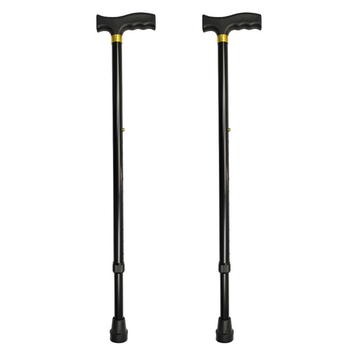 Better Home Care Now Adjustable Walking Stick 2 Pack Black 70 to 94 cm