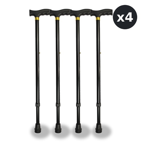 Better HomeCare Now Adjustable Walking Stick Black Pack of 4