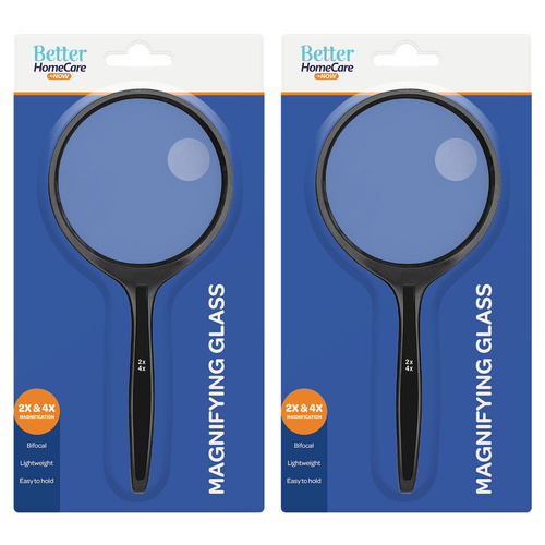 Better Homecare Now Bifocal Magnifying Glass 7.5 cm 2x 4x Pack of 2