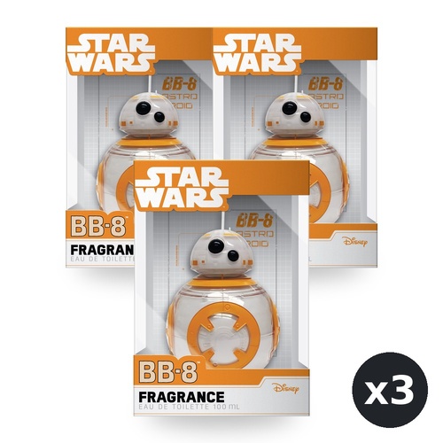 Star Wars Bb - 8 Fragrance Eau De Toilette EDT 100ml Pack of 3