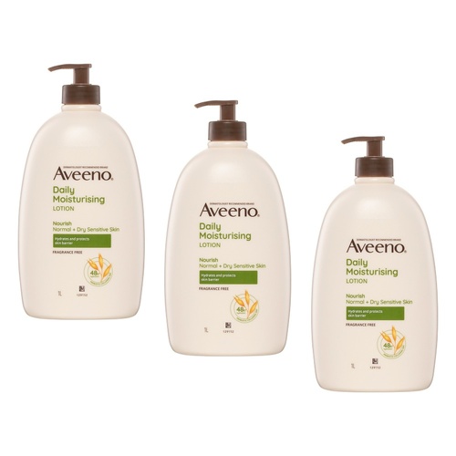 Aveeno Nourish Daily Moisturising Body Lotion 1L Pack of 3