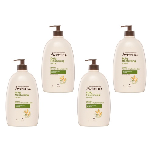 Aveeno Nourish Daily Moisturising Body Lotion 1L Pack of 4
