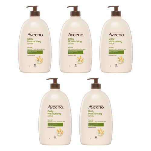 Aveeno Nourish Daily Moisturising Body Lotion 1L Pack of 5