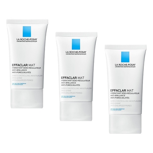 La Roche-Posay Effaclar MAT Anti-Acne Moisturiser 40mL Pack of 3