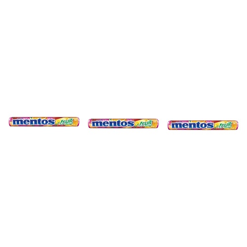 Mentos Candy Fruit Roll 14 Pack x 40 Bundle of 3