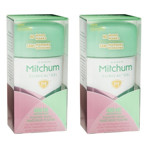 Mitchum Women Clinical Gel Antiperspirant Deodorant Powder Fresh 57g Pack of 2