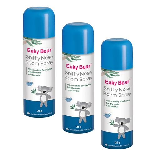 Euky Bear Sniffly Nose Spray 125g x 3 Bundle of 3