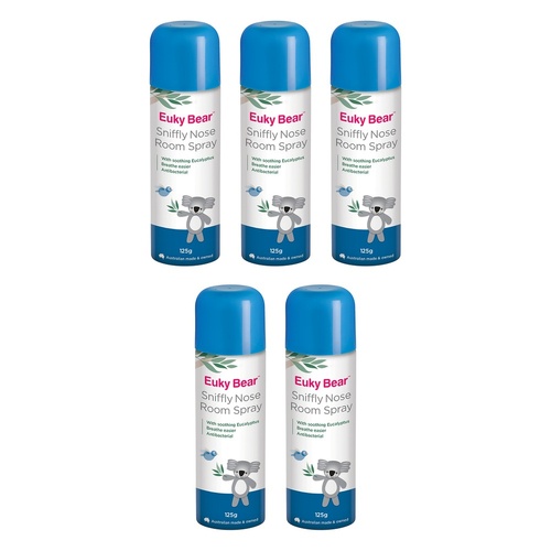 Euky Bear Sniffly Nose Spray 125g x 3 Bundle of 5