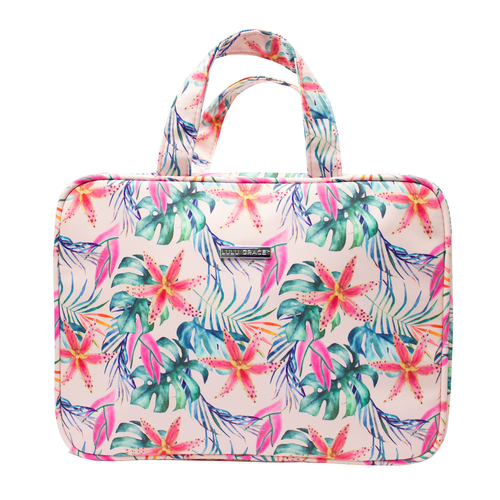 Lulu Grace Hibiscus and Lotus Toiletry Bag 27.5 x 10.5 x 20cm