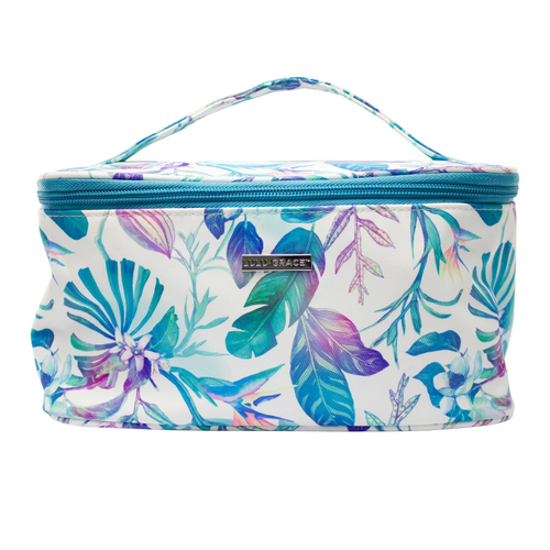 Lulu Grace Tropical Flowers Train Case 25 x 13 x 13cm
