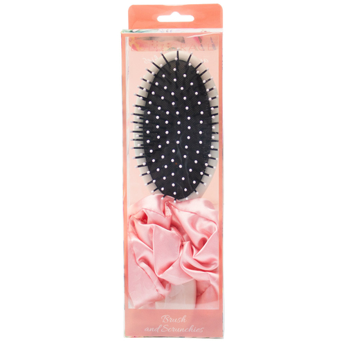 Lulu Grace 2 Piece Brush & Scrunchie Set Pink