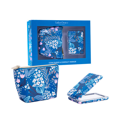Lulu Grace Blue Haven Gift Set Coin Purse And Mirror