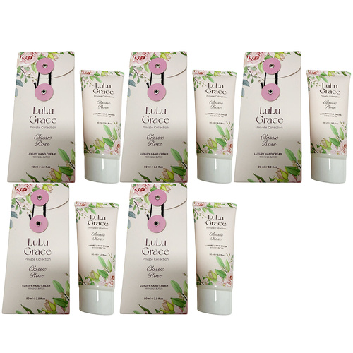 Lulu Grace Rose Hand Cream 90ml Pack of 5 Deep Moisture Floral Scent