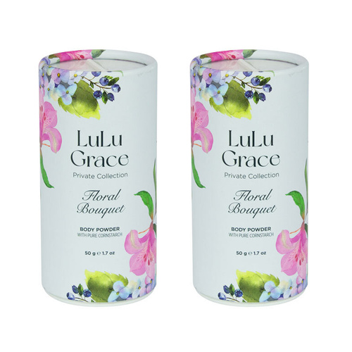 Lulu Grace Floral Bouquet Talc Free Body Powder 2 x 50g