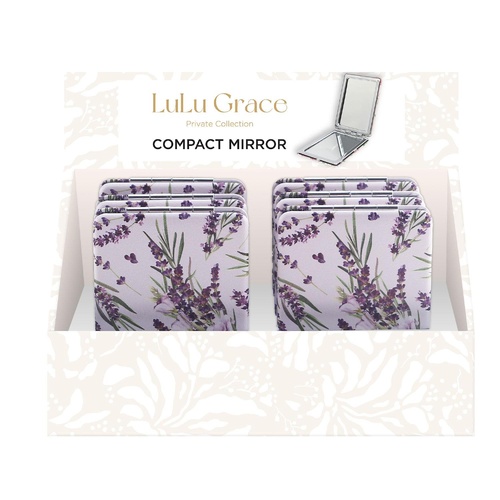 Lulu Grace Classic Lavender Compact Mirror Display of 6