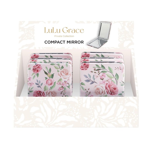 Lulu Grace Classic Rose Compact Mirror Display of 6