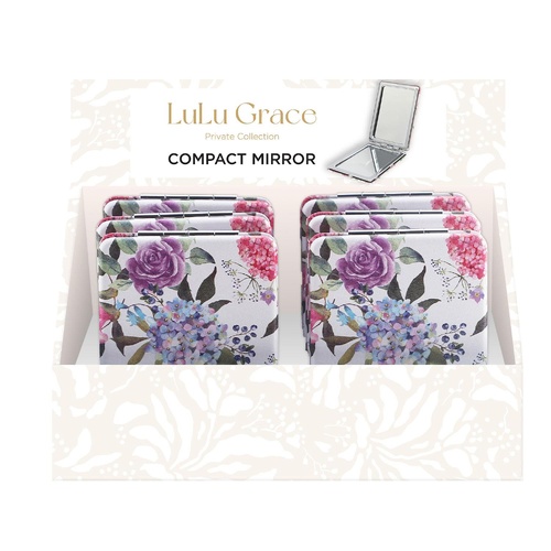 Lulu Grace Floral Bouquet Compact Mirror Display of 6