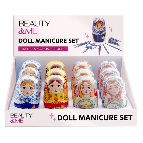 Beauty & Me Doll Manicure Set Assorted Designs Display of 12