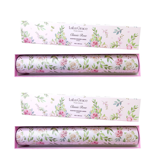 Lulu Grace Rose Scented Drawer Liners Pack of 6 x 2 Fresh Rose Fragrance