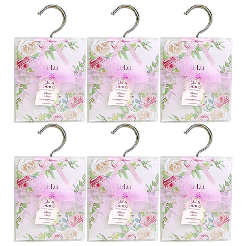 Lulu Grace Rose Scented Sachets 4 x 28g x 6 Set Long Lasting Freshness