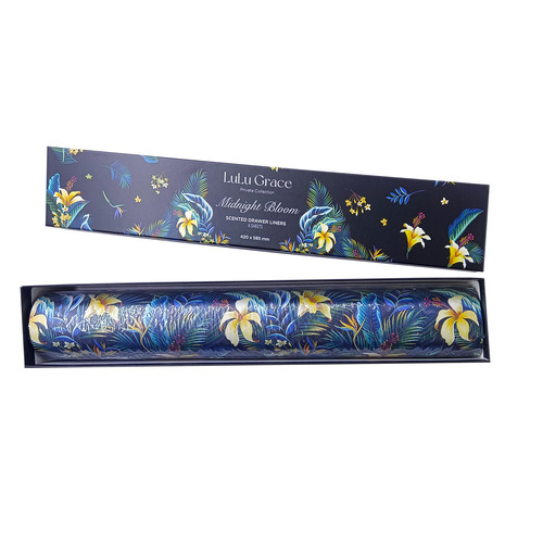 Lulu Grace Midnight Bloom Scented Drawer Liners Pack Of 6
