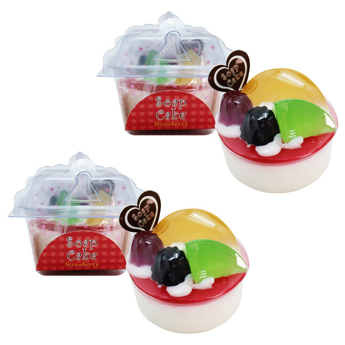 Strawberry Cake Soap 2 Pack 115g Each Novelty Scented Shower Soap