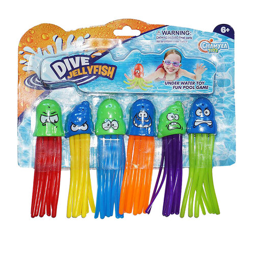 Kids Pool Dive Toy 6 Jellyfish Set for Underwater Games Age 6+