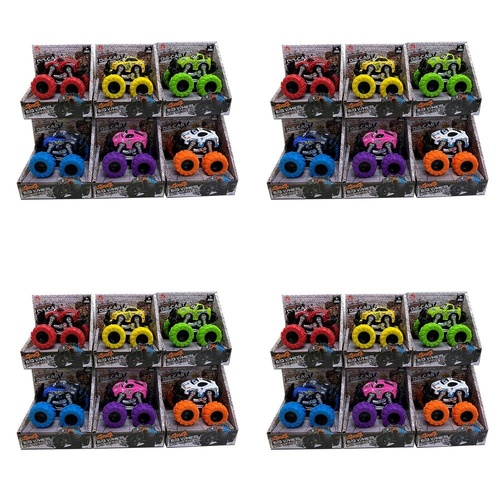 Die-Cast 4x4 Big Wheel Truck 12.5 x 10 x 12cm Assorted Colours - Random Colour Supplied Pack of 4
