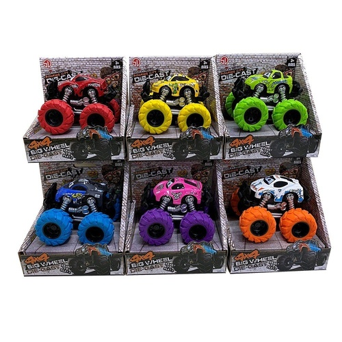 Die-Cast 4x4 Big Wheel Truck 12.5 x 10 x 12cm Assorted Colours - Random Colour Supplied