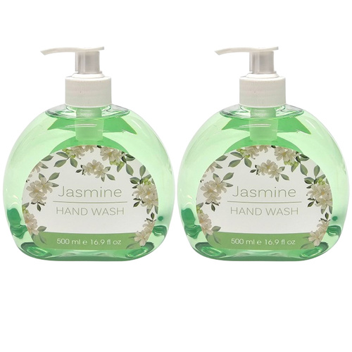 Safe Home Care Liquid Hand Soap Pump 2x 500ml Jasmine