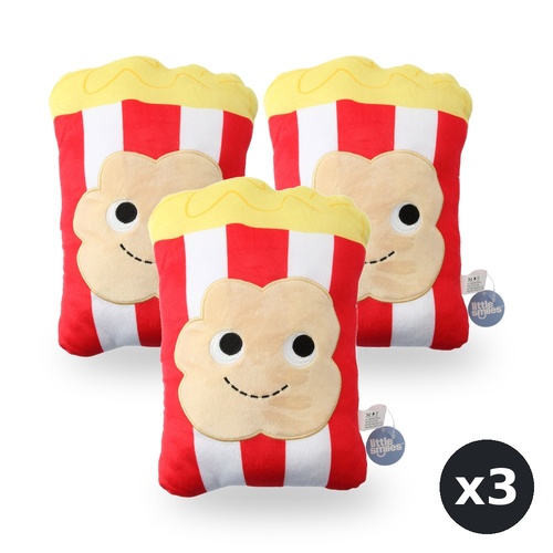 Little Smiles Cushion Plush Popcorn Shape Pack of 3