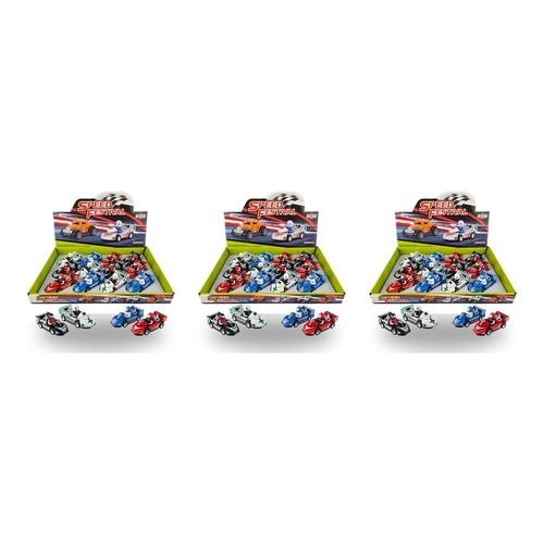 Go Kart Racing Toy Cars with Drivers Speed Festival Counter Display of 12 Bundle of 3