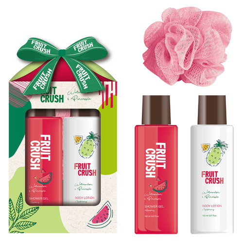 Fruit Crush Pineapple & Watermelon Gift Set Ð Shower Gel, Lotion & Loofah