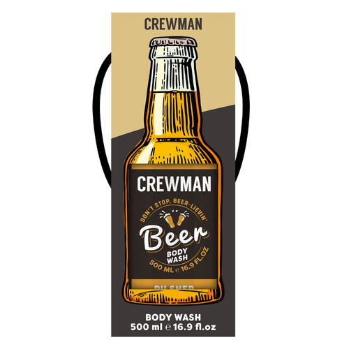 Crewman Beer Body Wash 500ml Men's Shower & Bath Gift Box Gel Wash