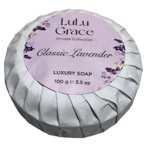 Lulu Grace Lavender Luxury Round Soap 1 x 100g Calming Moisturising Cleanser