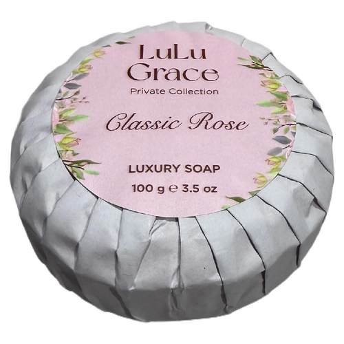 Lulu Grace Classic Rose Luxury Round Soap 1 x 100g Floral Moisturising Cleanser