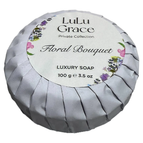 Lulu Grace Floral Bouquet Round Soap 100g Gentle Daily Cleanser for Soft Skin