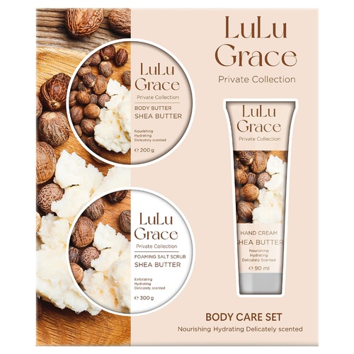 LuLu Grace Shea Butter Body Care Set Hand Cream Scrub Butter
