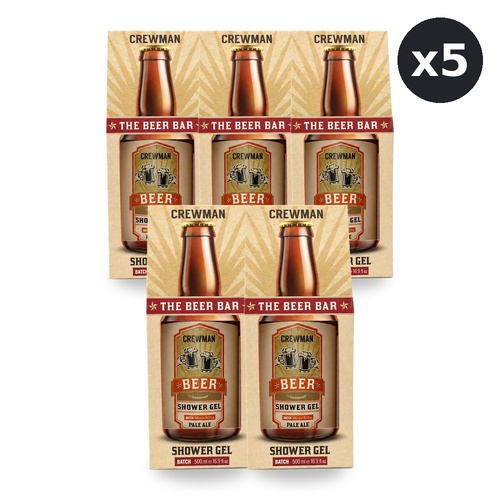 Crewman Beer Shower Gel Pale Ale Novelty Mens Gift 500ml Pack of 5