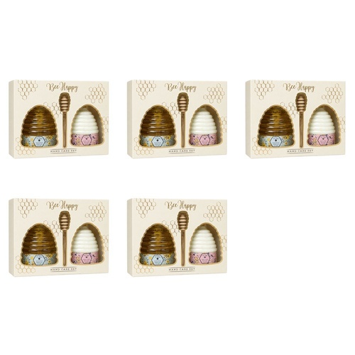 Lulu Grace Bee Happy Hand Wash & Hand Lotion 310mL Gift Set 3pc with Honey Dipper Bundle of 5