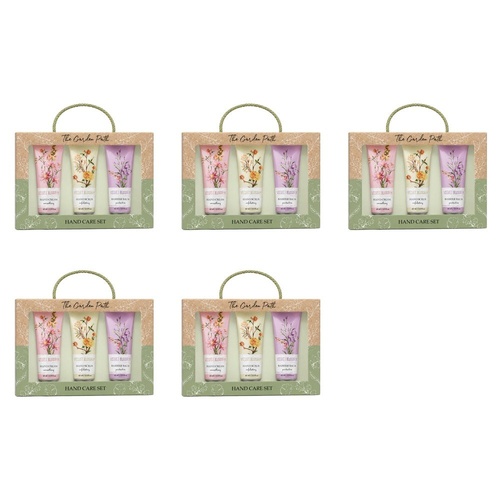 Lulu Grace The Garden Path Hand Care Gift Set 3pc Hand Cream, Hand Scrub & Barrier Balm 60mL Bundle of 5