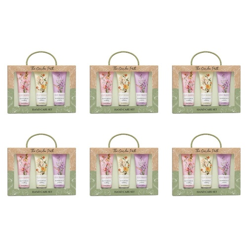 Lulu Grace The Garden Path Hand Care Gift Set 3pc Hand Cream, Hand Scrub & Barrier Balm 60mL Bundle of 6